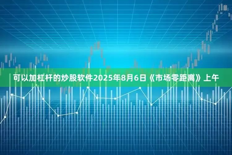 可以加杠杆的炒股软件2025年8月6日《市场零距离》上午